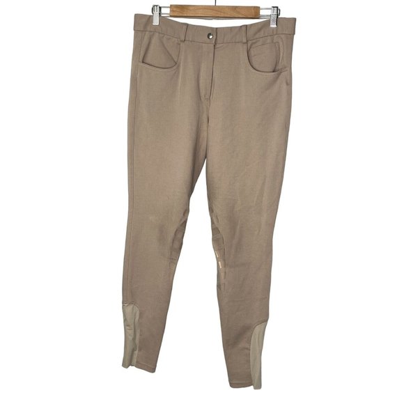 Hr Farm Women’s Equestrian Pants Horseback Riding Tan Size 34 - Picture 1 of 9